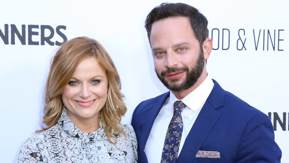 Nick Kroll and Amy Poehler at the premiere of Adult Beginners 