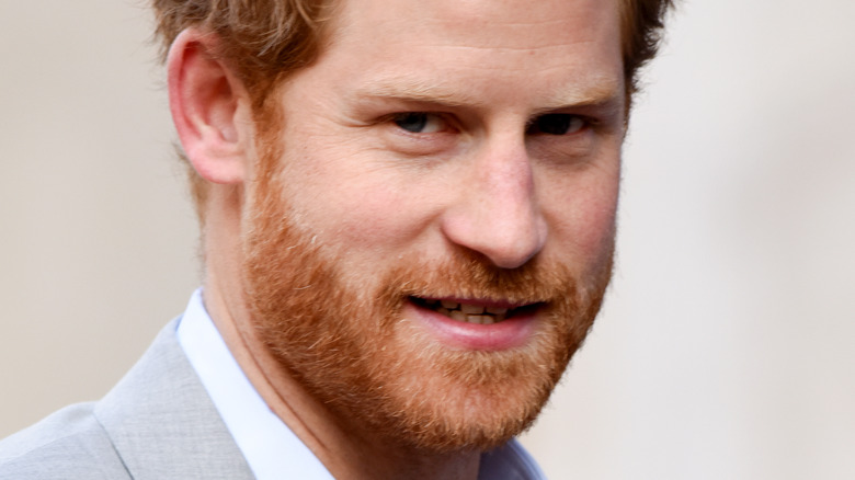 A close-up of Prince Harry