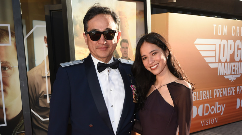 Brigadier General Jim C. Chow and daughter Kelsey Asbille attends "Top Gun: Maverick" premiere