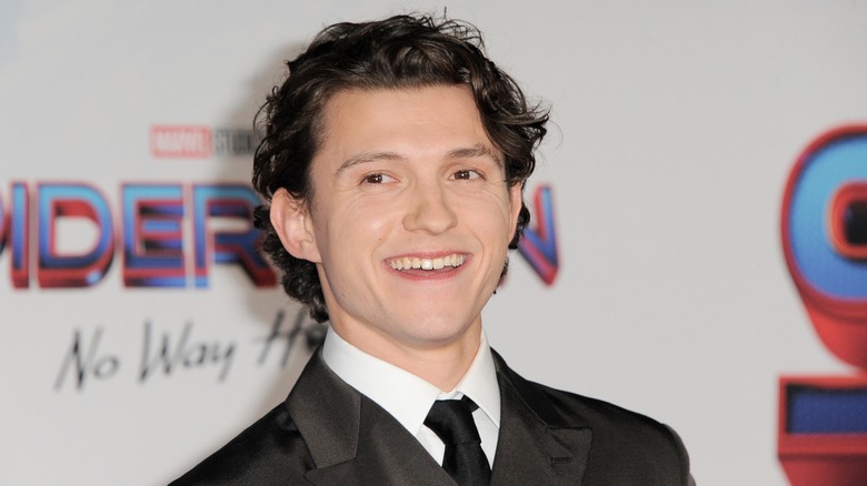 Tom Holland grinning