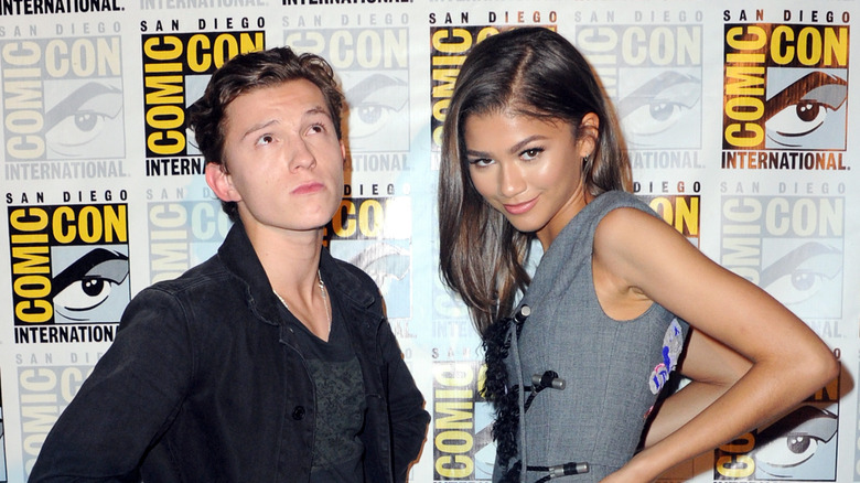 Tom Holland and Zendaya posing