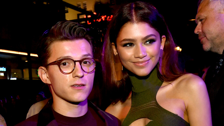 Tom Holland and Zendaya posing