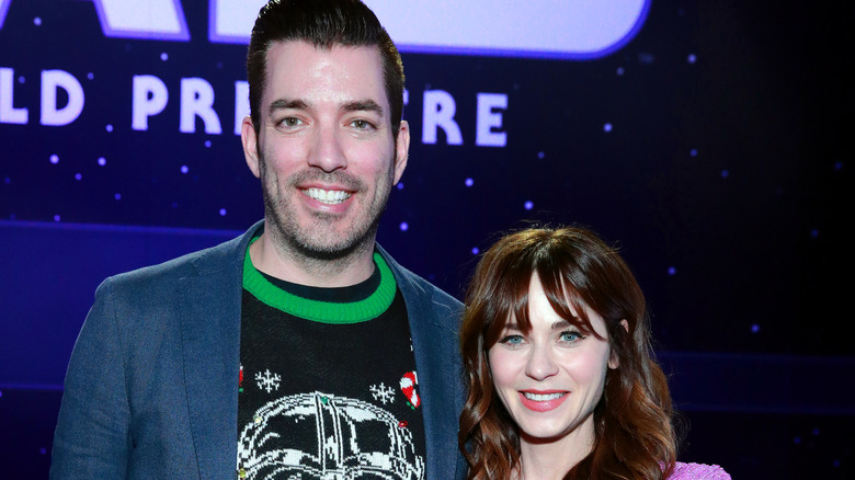 Jonathan Scott and Zooey Deschanel smiling