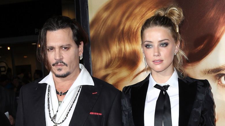 Amber Heard and Johnny Depp on the red carpet