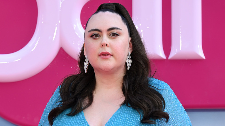 Sharon Rooney posing at the Barbie premiere 