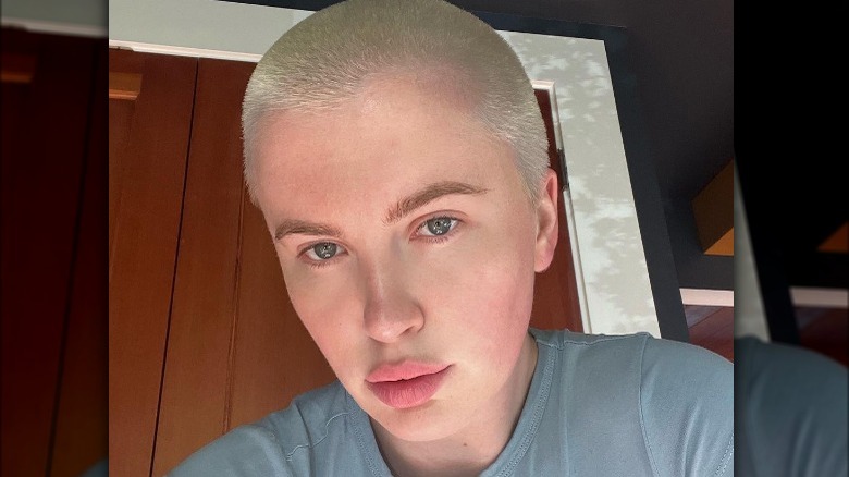 Ireland Baldwin showing off buzz cut