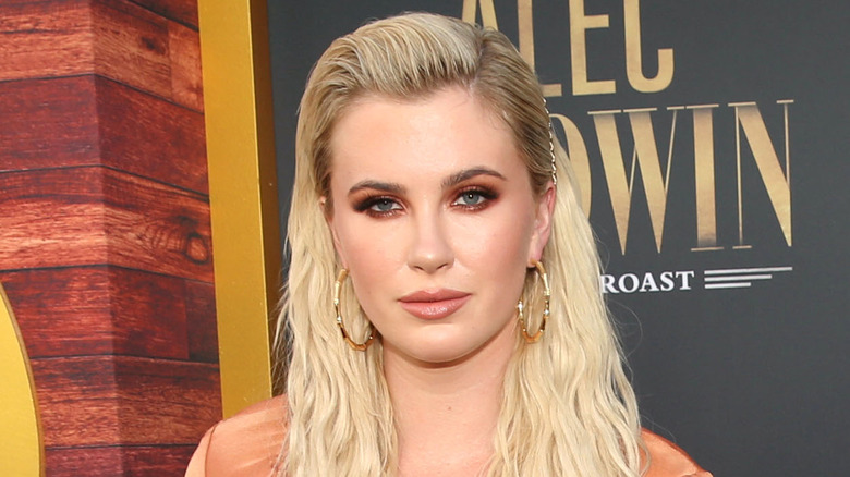 Ireland Baldwin looking at camera