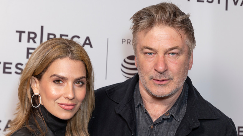 Alec and Hilaria Baldwin pose 