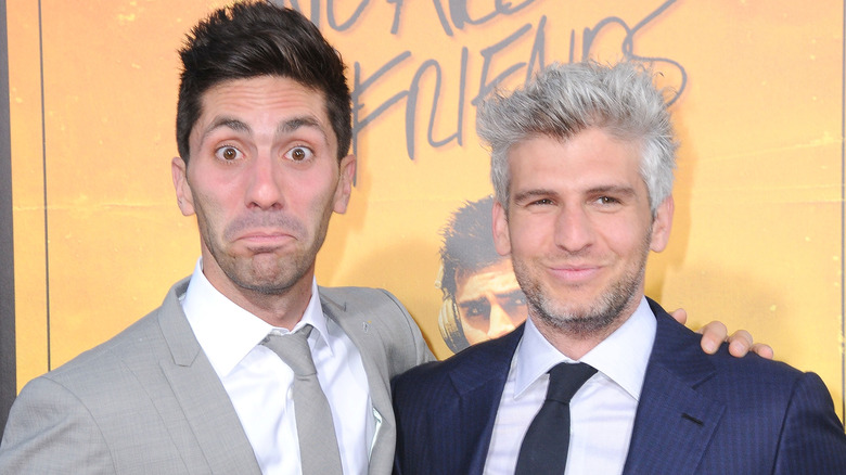 Nev Schulman and Max Joseph attend the Premiere of Warner Brothers Pictures' 'We Are Your Friends'