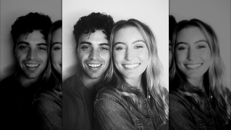 Benjamin Levy Aguilar and girlfriend Olivia Macklin smiling