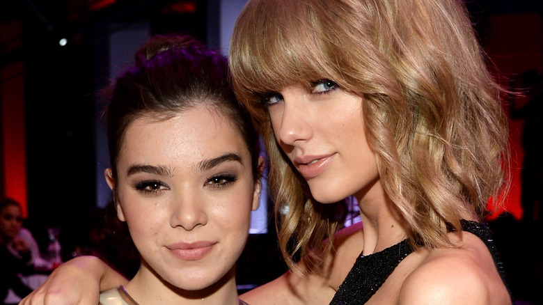 Hailee Steinfeld and Taylor Swift with iHeartRadio