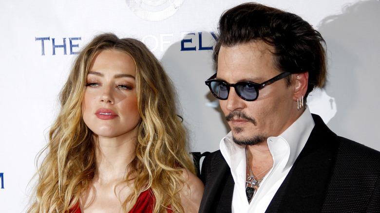 Amber Heard on the red carpet with Johnny Depp