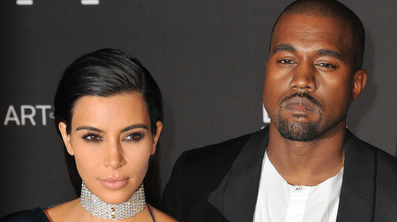 Kim Kardashian and Kanye West red carpet 