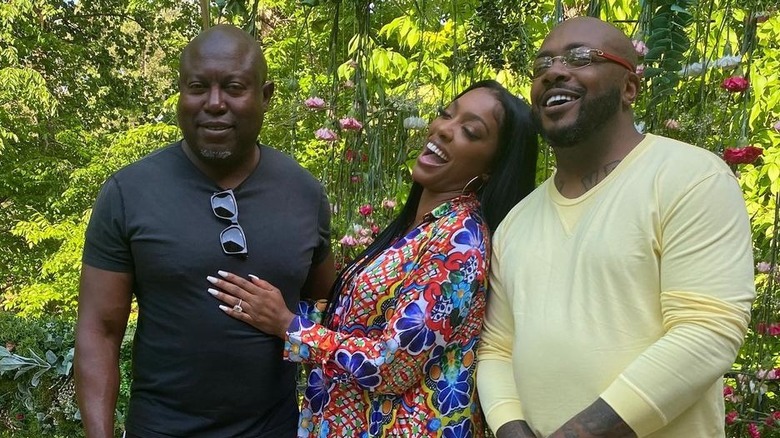 Simon Goubadia, Porsha Williams, and Dennis McKinley pose for a photo on Instagram