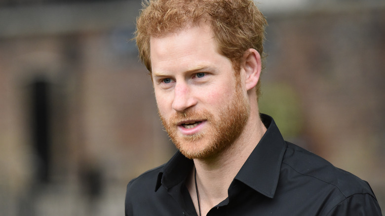 Prince Harry black shirt