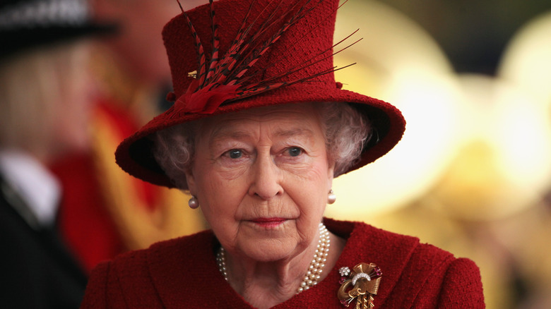 Queen Elizabeth red hat