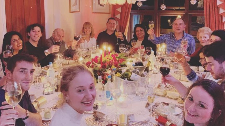 Christmas 2018 with entire Jonas Family at Sophie Turner's family home