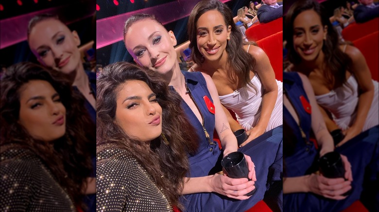 Priyanka Chopra, Sophie Turner, Danielle Jonas selfie