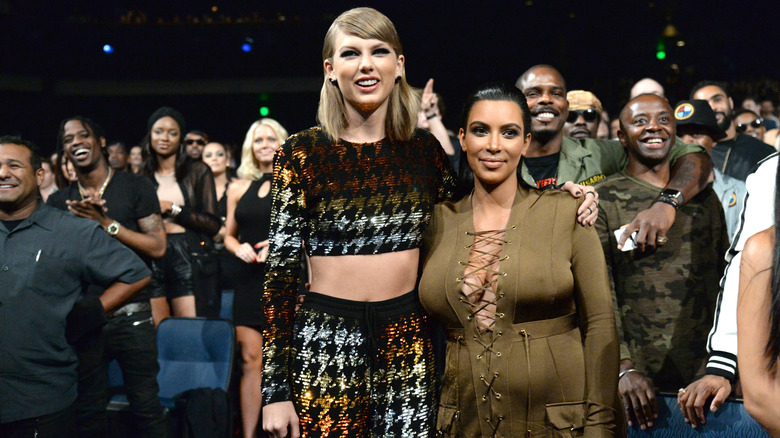 Taylor Swift and Kim Kardashian pose together