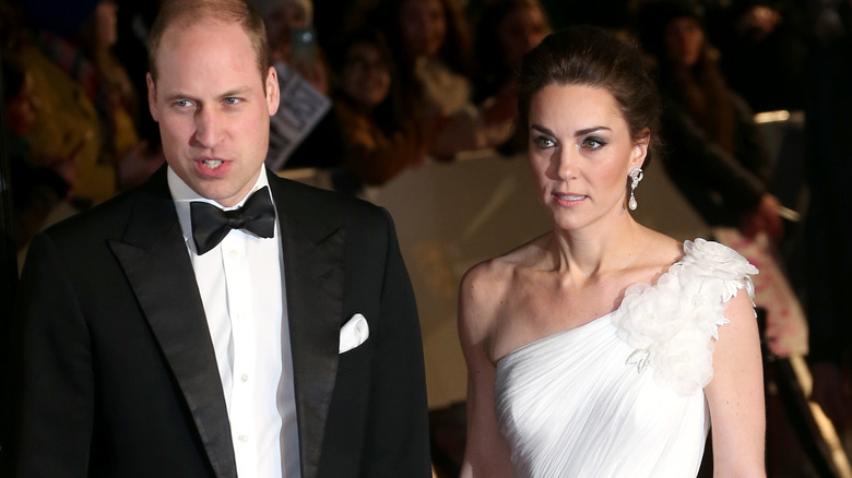 Prince William Kate Middleton wearing evening clothes