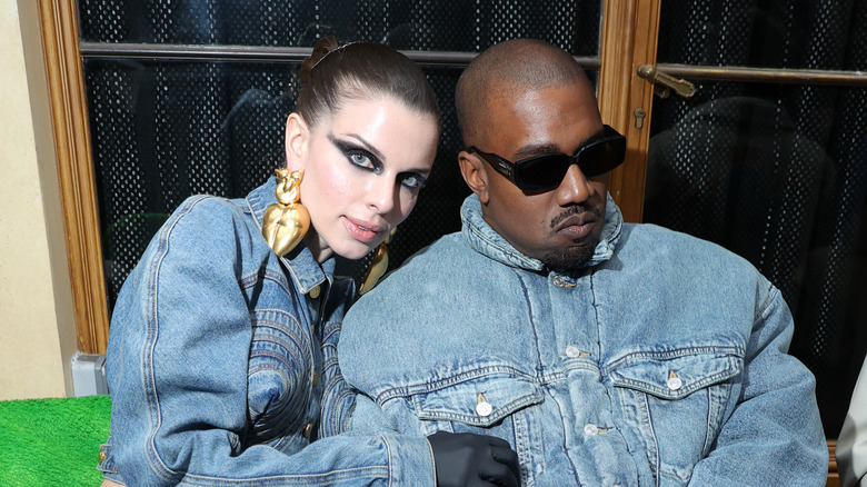 Julia Fox cuddling Kanye West