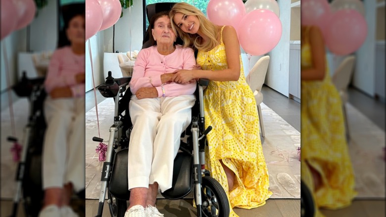 Ivanka Trump posing with her grandmother Marie Zelnickova for her 97th birthday.