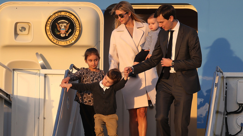 The Kushner family exiting Air Force 1