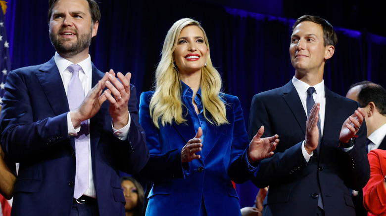 Ivanka Trump wearing a blue suit