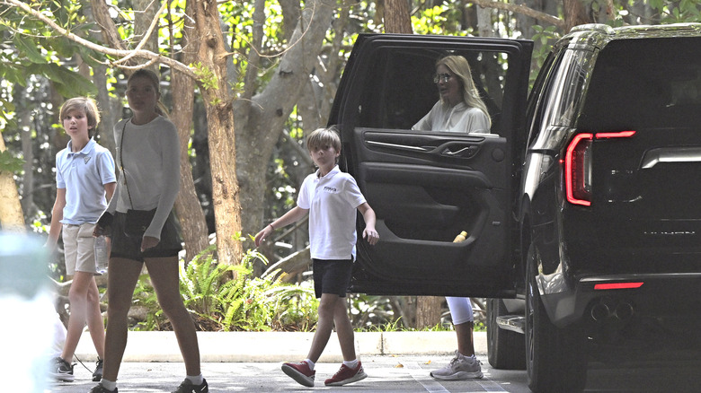 Ivanka Trump walking with kids