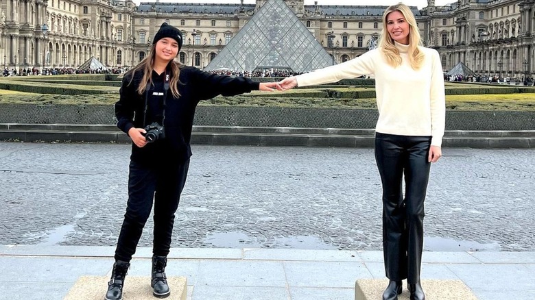 Arabella Kushner and Ivanka Trump holding hands