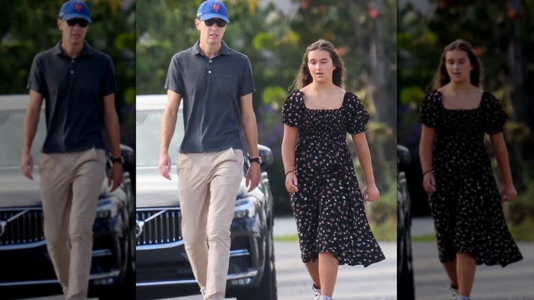 Jared Kushner and Arabella Kushner walking