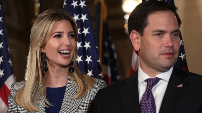 Ivanka Trump smiling beside Marco Rubio