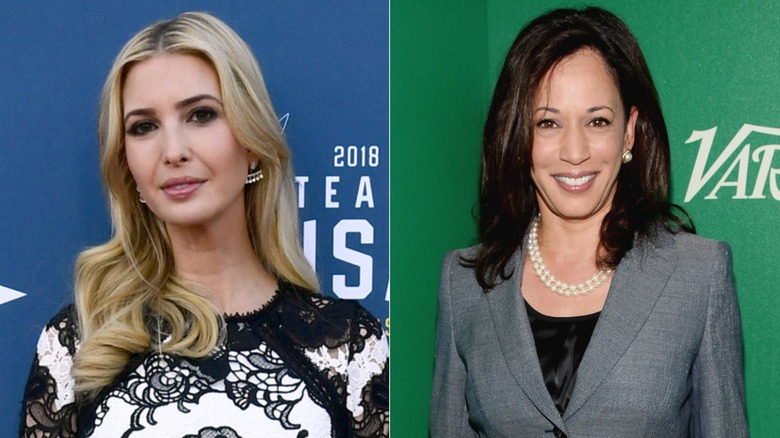 Ivanka Trump and Kamala Harris posing