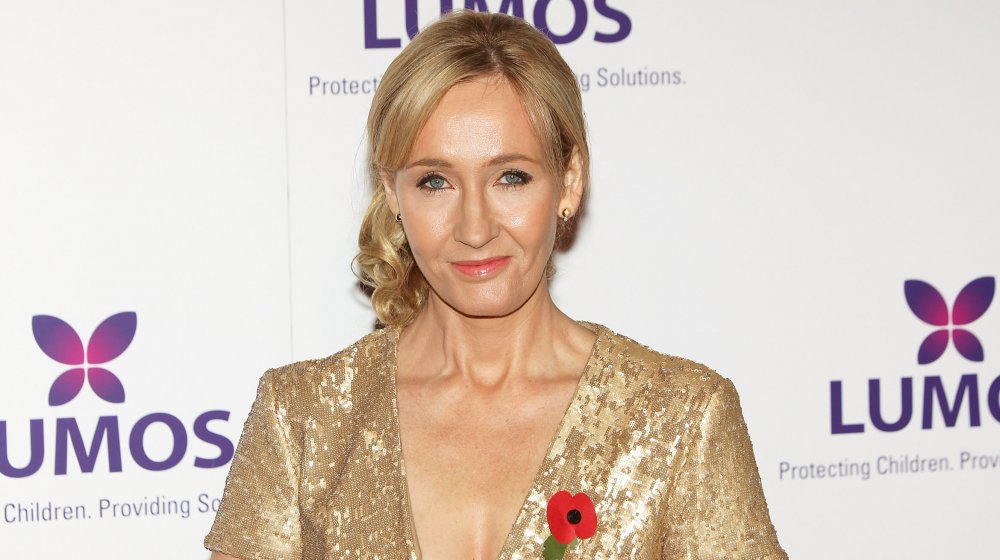 J.K. Rowling at the Lumos fundraising event