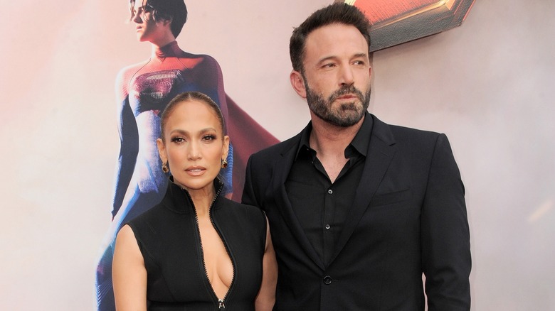 Jennifer Lopez, Ben Affleck looking away from each other