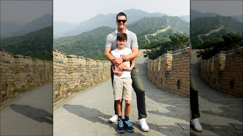 Tom Brady, Jack Brady on Great Wall of China