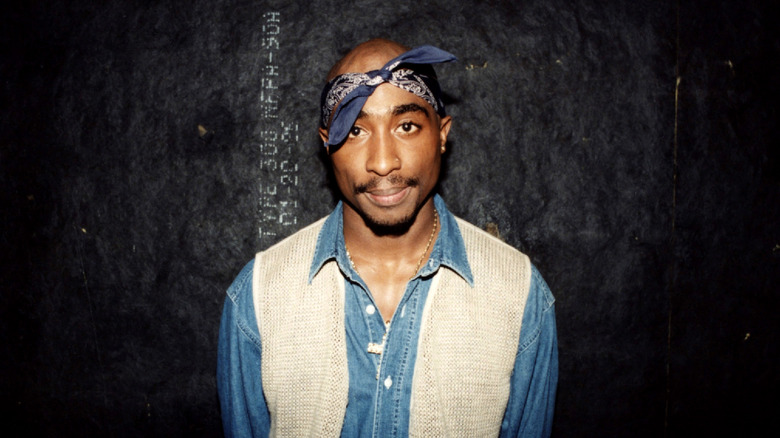 Tupac Shakur posing