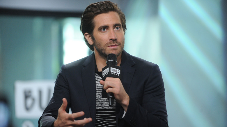 Jake Gyllenhaal speaking at Build in NYC