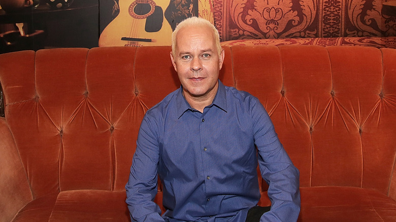 James Michael Tyler sitting on the 'Friends' sofa