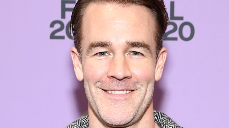 James Van Der Beek posing for cameras