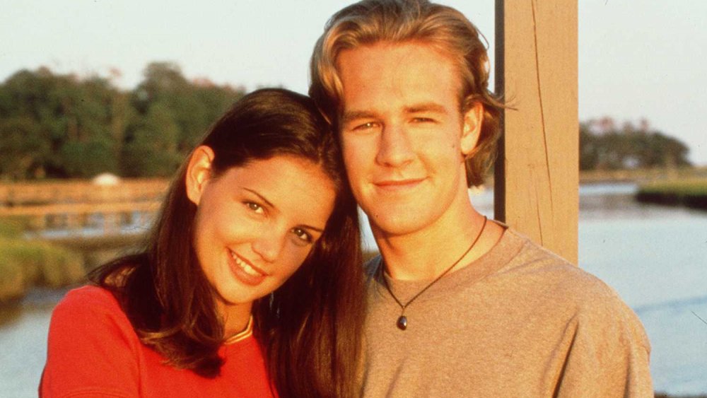 Katie Holmes and James Van Der Beek on Dawson's Creek in 1997