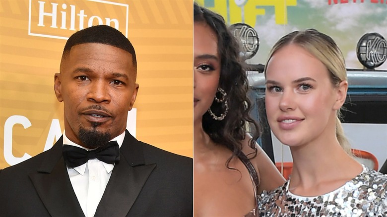 Jamie Foxx and Alyce Huckstepp in a side-by-side image