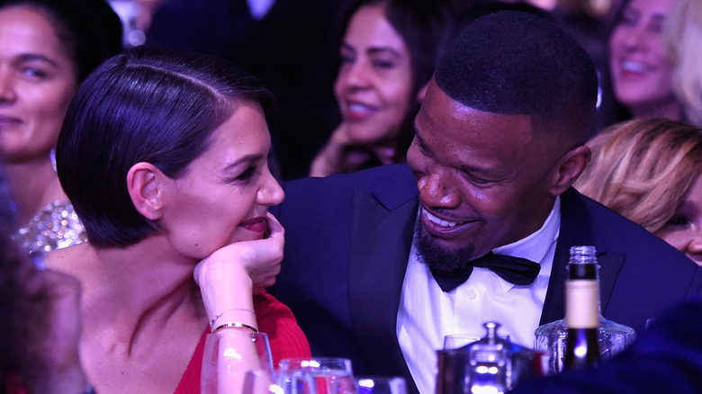 Katie Holmes and Jamie Foxx at awards dinner