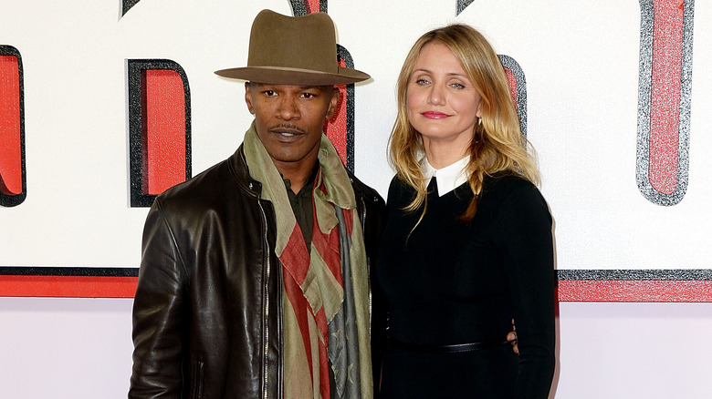 Cameron Diaz and Jamie Foxx pose 