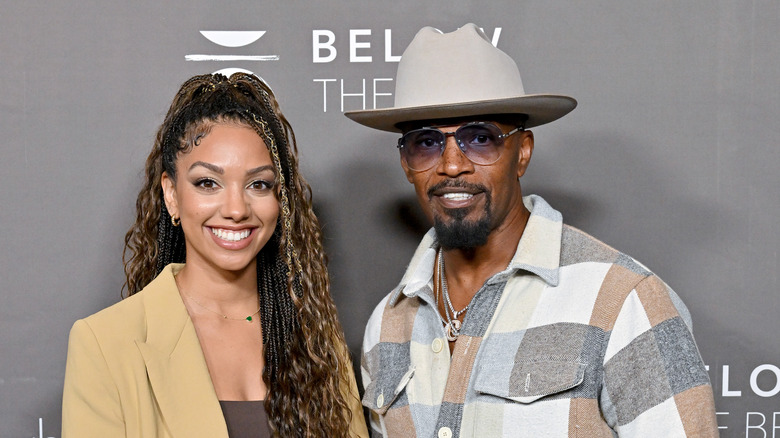 Corinne and Jamie Foxx smiling