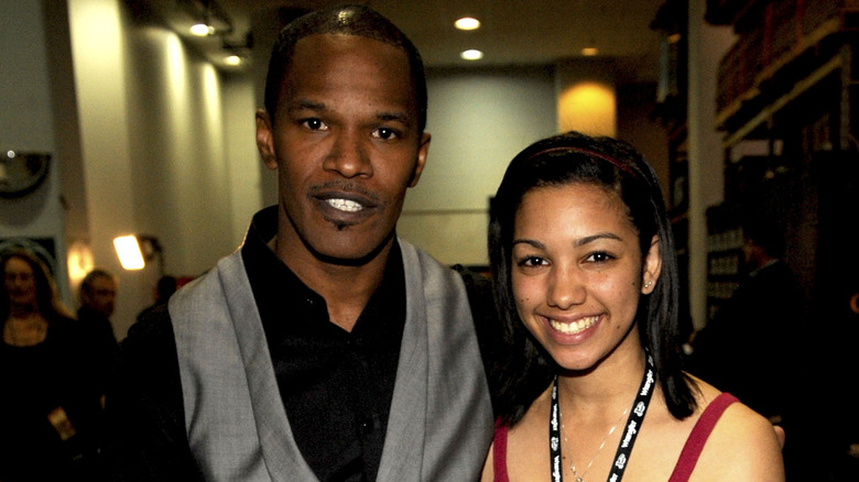 Jamie Foxx posing with Corinne Foxx