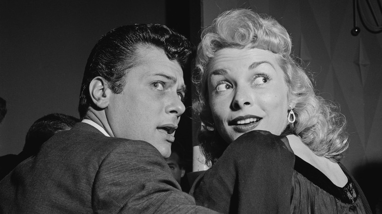 Tony Curtis and Janet Leigh in black-and-white