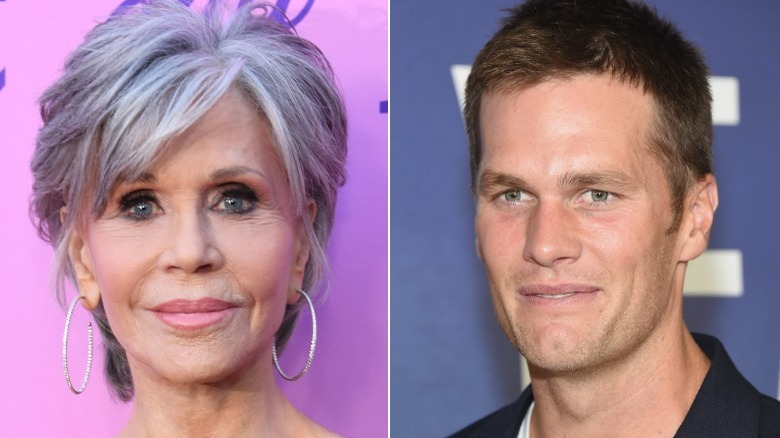 Jane Fonda and Tom Brady side by side