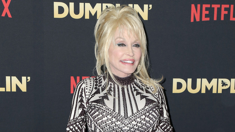 Dolly Parton on the red carpet