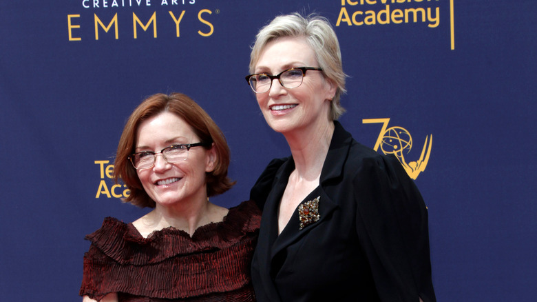 Jane Lynch and Jennifer Cheyne pose together